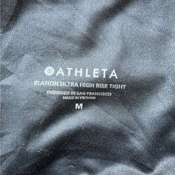 Athleta elation shimmer tight Black High-Waisted Performance Fit medium - Picture 4 of 6